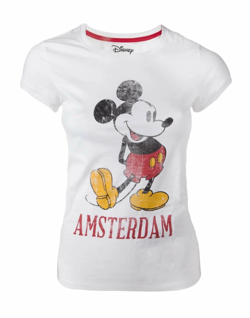 Coupon π Official Disney Mickey Mouse White Vintage Look Amsterdam π© Women's T-Shirts π₯ 1 Official Disney Mickey Mouse White Vintage Look Amsterdam Women's T-Shirts
