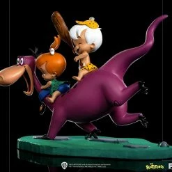 Official Iron Studios The Flintstones Dino, Pebbles And Bamm-Bamm 1:10 Art Scale Statue Premium Collectibles