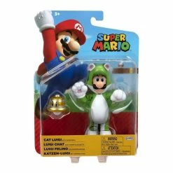 Official Nintendo Super Mario Cat Luigi With Super Bell 10cm / 4