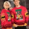 DC Christmas Jumper Official Batman Deck The Halls Christmas Jumper / Ugly Sweater