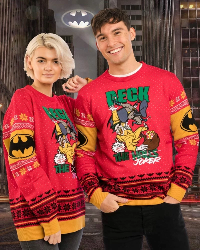 Brand new π DC π Christmas Jumper Official Batman Deck The Halls π Christmas Jumper / Ugly Sweater π₯ 1 DC Christmas Jumper Official Batman Deck The Halls Christmas Jumper / Ugly Sweater
