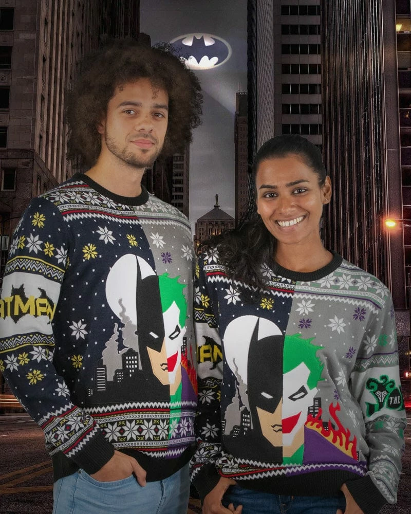 Top 10 π DC π Christmas Jumper Official Batman Vs Joker π Christmas Jumper / Ugly Sweater π 5 DC Christmas Jumper Official Batman Vs Joker Christmas Jumper / Ugly Sweater