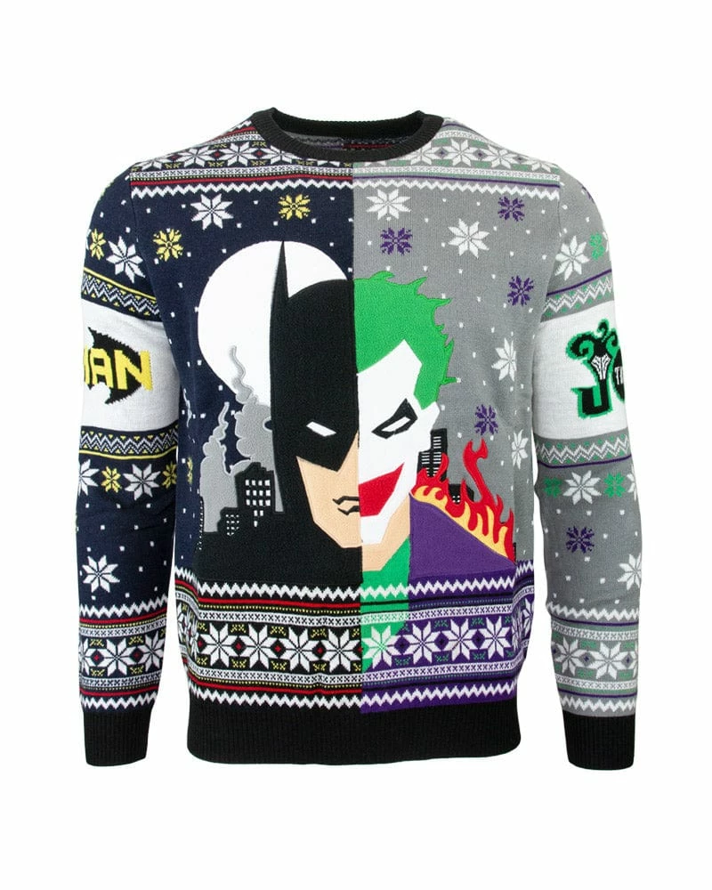 Top 10 π DC π Christmas Jumper Official Batman Vs Joker π Christmas Jumper / Ugly Sweater π 1 DC Christmas Jumper Official Batman Vs Joker Christmas Jumper / Ugly Sweater
