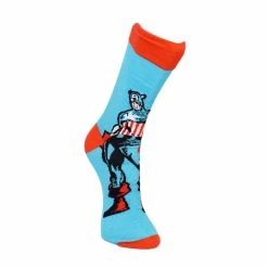 Official Marvel Captain America Red And Blue Socks