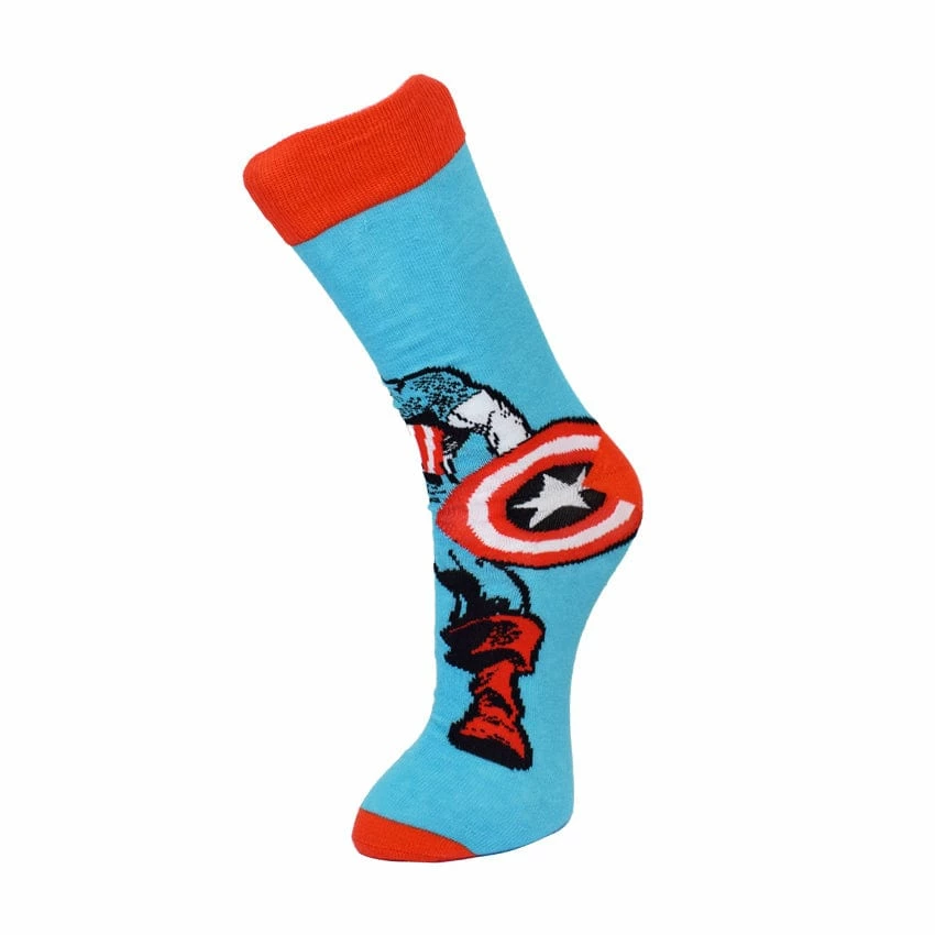Cheapest π Official Marvel Captain America Red And Blue 𧦠Socks β¨ 2 Official Marvel Captain America Red And Blue Socks