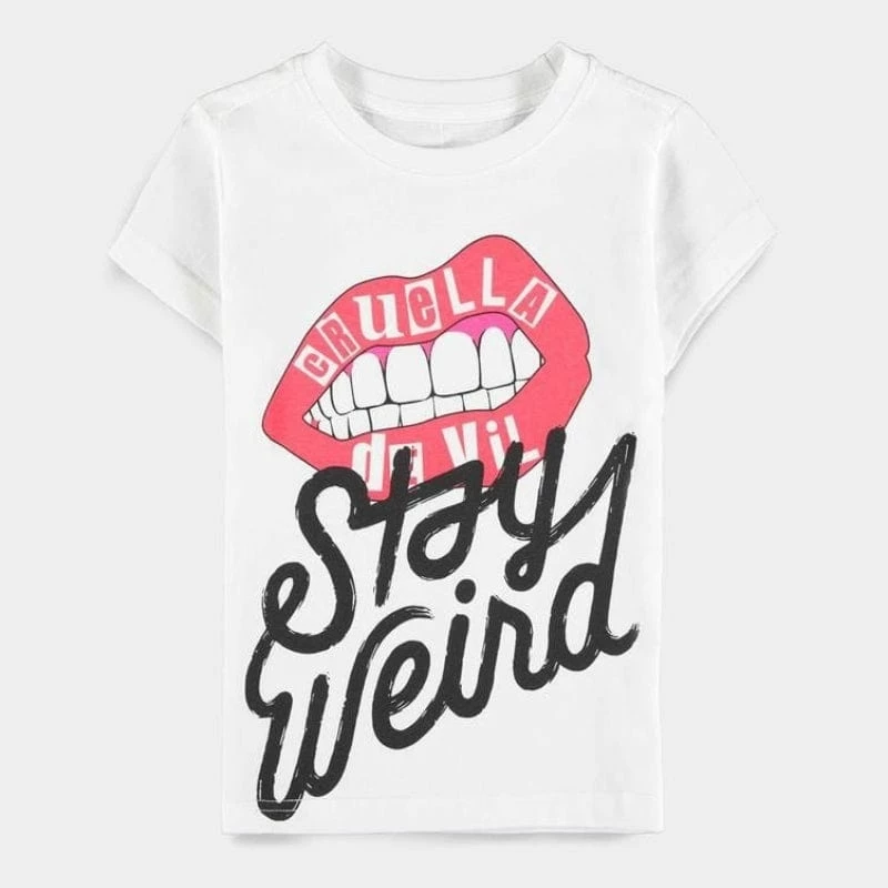 Promo π Official Disney Cruella Stay Weird Kids Short Sleeved T-Shirts Apparel π 1 Official Disney Cruella Stay Weird Kids Short Sleeved T-Shirts Apparel