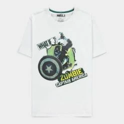 Apparel Official Marvel What If...? Zombie Captain America Unisex Short Sleeved T-Shirts