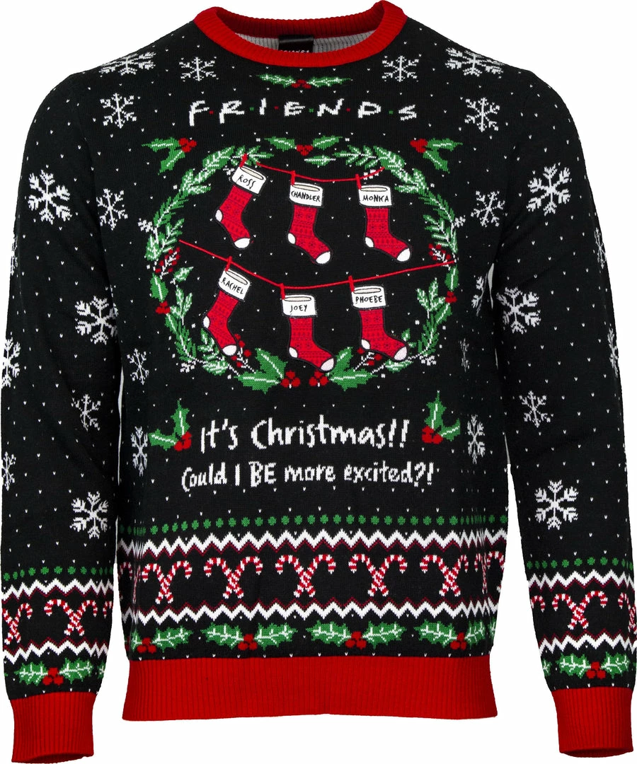 Budget ✔️ Friends 🎄 Christmas Jumper Official Friends ‘Could I BE More Excited’ 🎄 Christmas Jumper / Ugly Sweater ✔️ 8 Friends Christmas Jumper Official Friends ‘Could I BE More Excited’ Christmas Jumper / Ugly Sweater