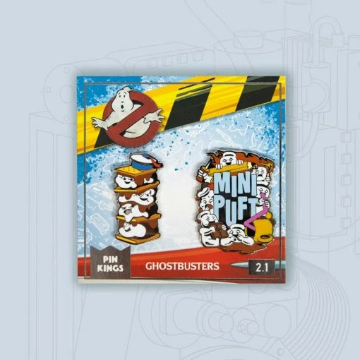 Ghostbusters Afterlife Accessories Pin Kings Ghostbusters Enamel Pin Badge Set 2.1 – Stay Puft S’mores & Mini Puft