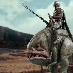 Official Hot Toys Star Wars The Mandalorian And Blurrg 1:6 Scale Figure Set