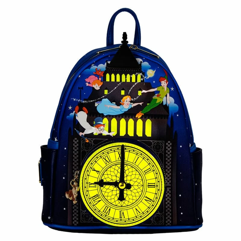 Coupon π LoungeFly Disney Peter Pan Glow Clock Mini π Backpack Bags 𧨠2 LoungeFly Disney Peter Pan Glow Clock Mini Backpack Bags