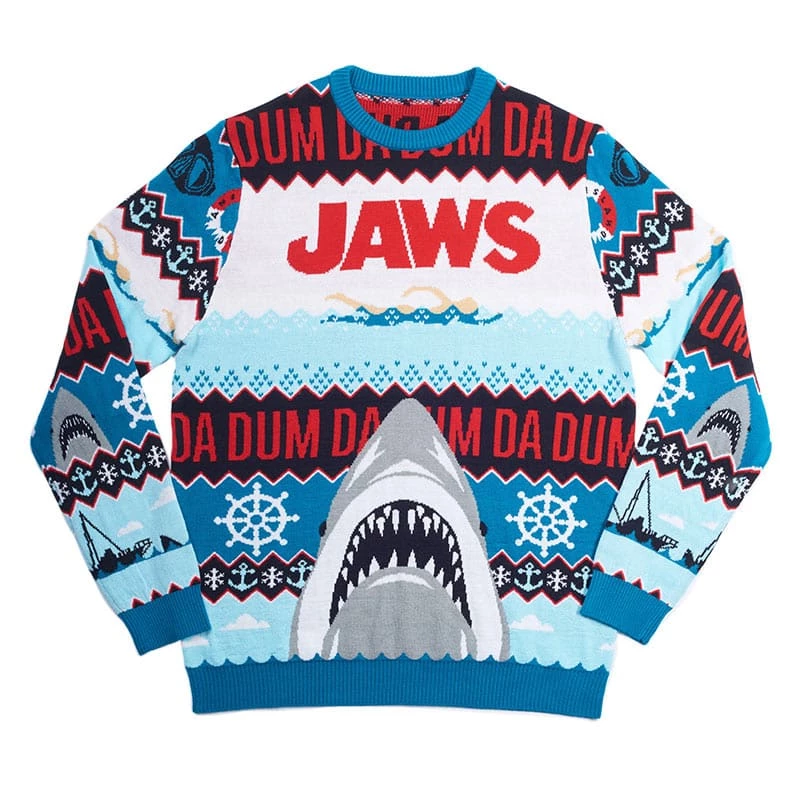 Hot Sale π₯ Official Jaws DA DUM π Christmas Jumper / Ugly Sweater π 1 Official Jaws DA DUM Christmas Jumper / Ugly Sweater