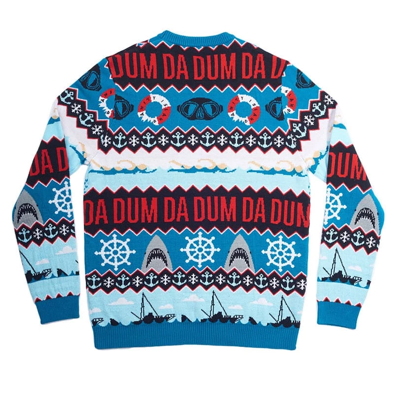 Hot Sale π₯ Official Jaws DA DUM π Christmas Jumper / Ugly Sweater π 5 Official Jaws DA DUM Christmas Jumper / Ugly Sweater