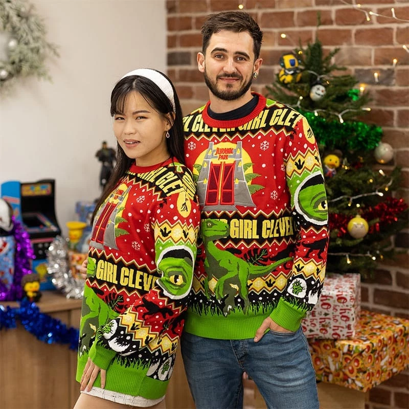 Coupon π€© Official Jurassic Park π Christmas Jumper / Ugly Sweater π 2 Official Jurassic Park Christmas Jumper / Ugly Sweater
