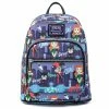 DC Comics LoungeFly Batman Women Villains Chibi AOP Mini Backpack Bags