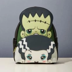 Horror Bags LoungeFly Universal Monsters Frankie And Bride Cosplay Mini Backpack