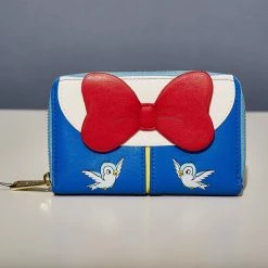 LoungeFly Disney Snow White Cosplay Bow Zip Around Wallet