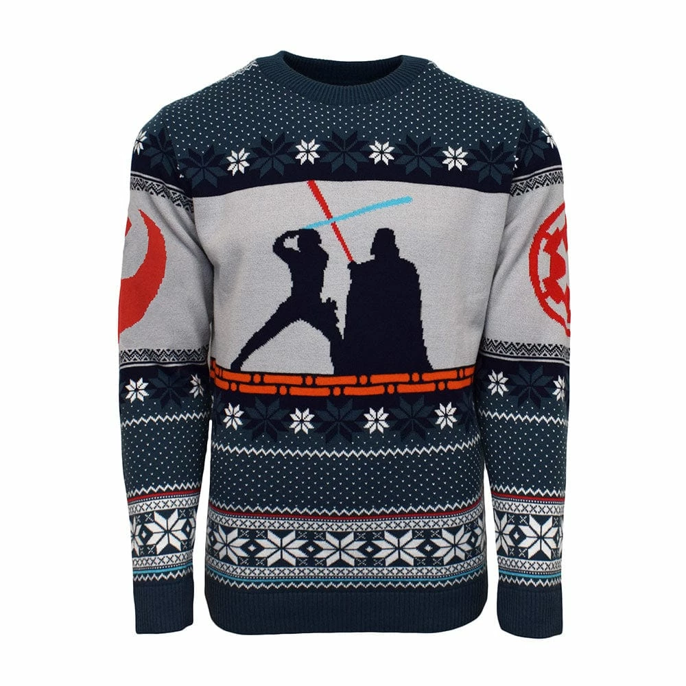 Promo π₯ Star Wars π Christmas Jumper Official Star Wars Luke Vs Darth π Christmas Jumper / Ugly Sweater π 1 Star Wars Christmas Jumper Official Star Wars Luke Vs Darth Christmas Jumper / Ugly Sweater