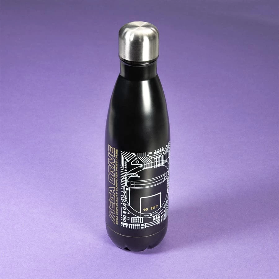Brand new π₯° Official Mega Drive 'Technical Spec' Black Bowling Pin Style Water Bottle β¨ 1 Official Mega Drive 'Technical Spec' Black Bowling Pin Style Water Bottle