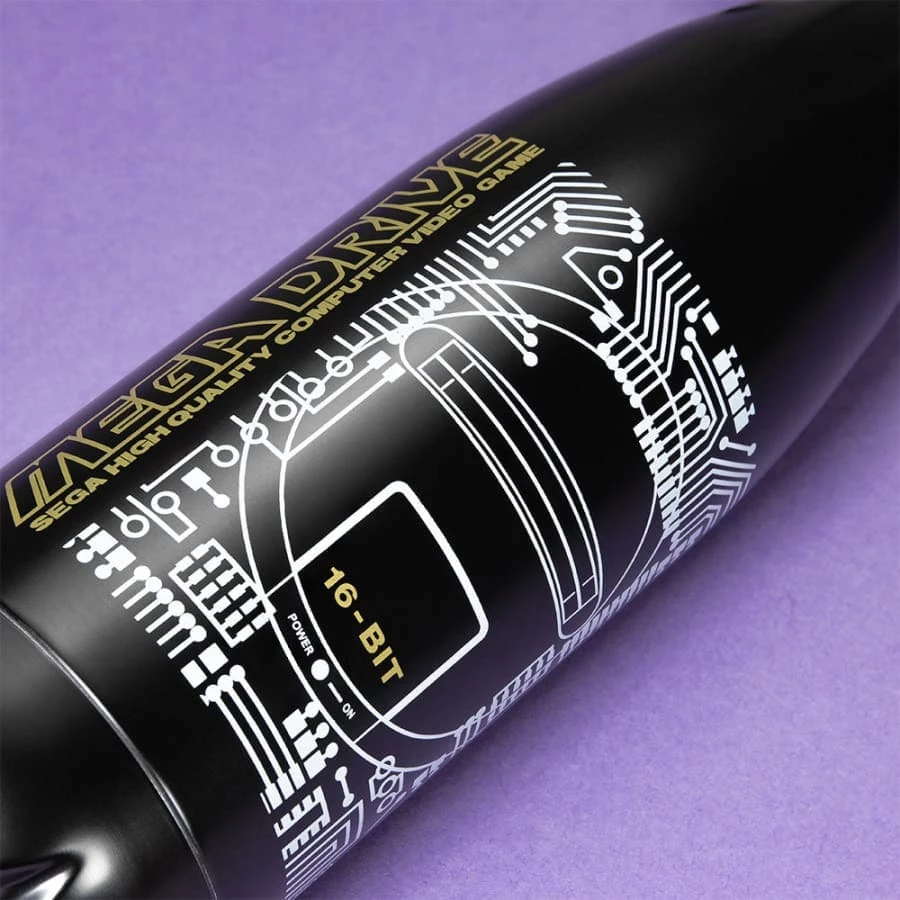 Brand new π₯° Official Mega Drive 'Technical Spec' Black Bowling Pin Style Water Bottle β¨ 2 Official Mega Drive 'Technical Spec' Black Bowling Pin Style Water Bottle