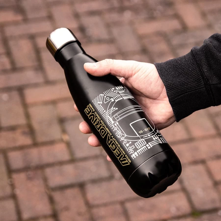 Brand new π₯° Official Mega Drive 'Technical Spec' Black Bowling Pin Style Water Bottle β¨ 5 Official Mega Drive 'Technical Spec' Black Bowling Pin Style Water Bottle