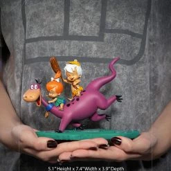Official Iron Studios The Flintstones Dino, Pebbles And Bamm-Bamm 1:10 Art Scale Statue Premium Collectibles