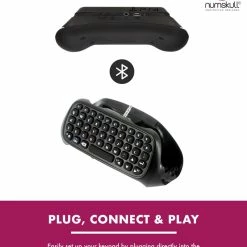 Numskull PlayStation 4 PS4 Bluetooth Wireless Mini Keyboard / Chatpad