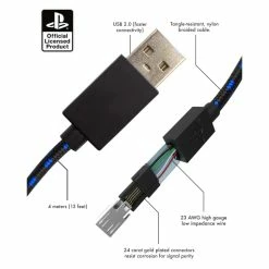 Gaming Accessories Official Sony PlayStation 4 PS4 4m Charge And Play Charging Cable