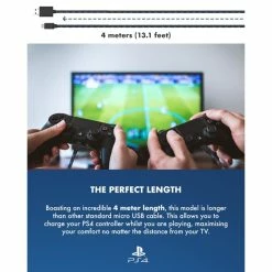 Gaming Accessories Official Sony PlayStation 4 PS4 4m Charge And Play Charging Cable