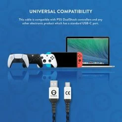 Numskull PlayStation 5 / PS5 Play And Charge USB C Charging Cable