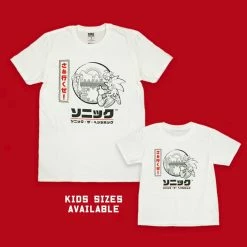 Official Modern Sonic The Hedgehog Japanese Style White T-Shirts (Unisex)