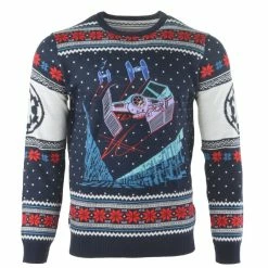 Star Wars Christmas Jumper Official Star Wars Tie Fighter Battle Of Yavin Christmas Jumper / Ugly Sweater