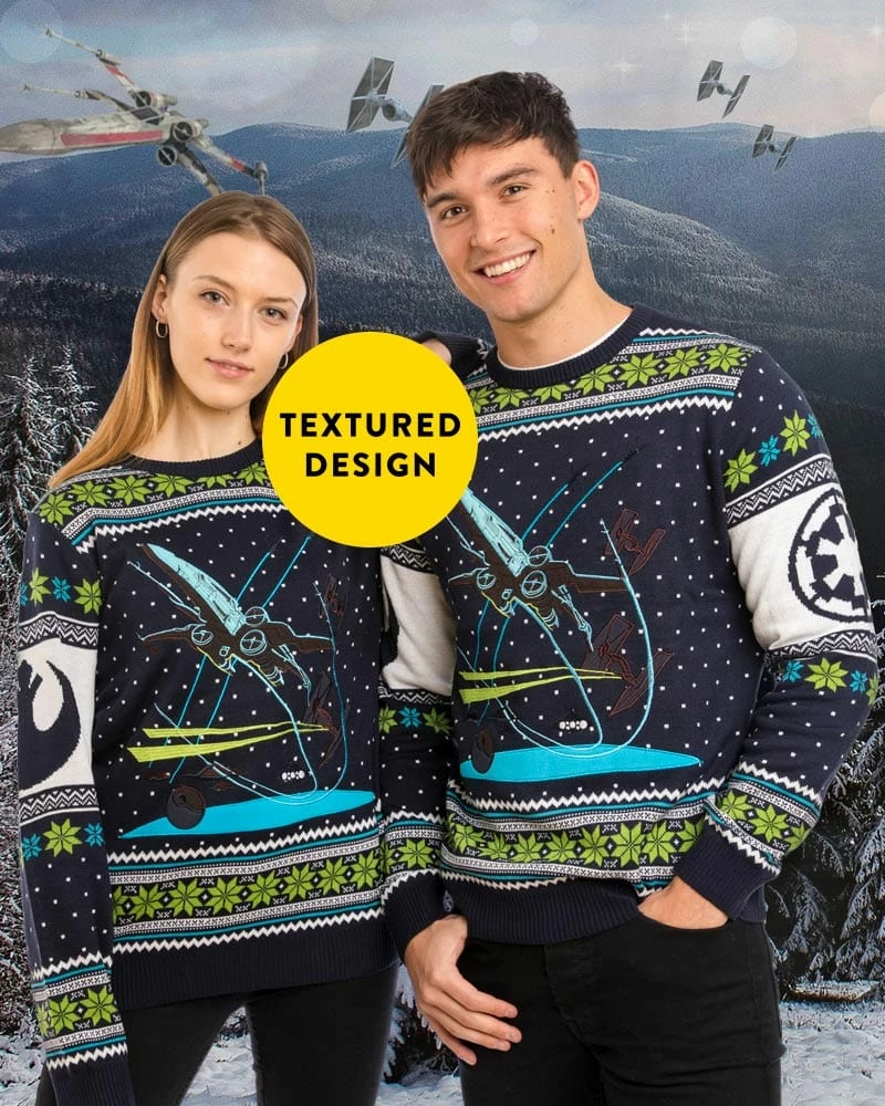 New π₯ Star Wars π Christmas Jumper Star Wars X-Wing: Battle Of Yavin Sweater π 2 Star Wars Christmas Jumper Star Wars X-Wing: Battle Of Yavin Sweater