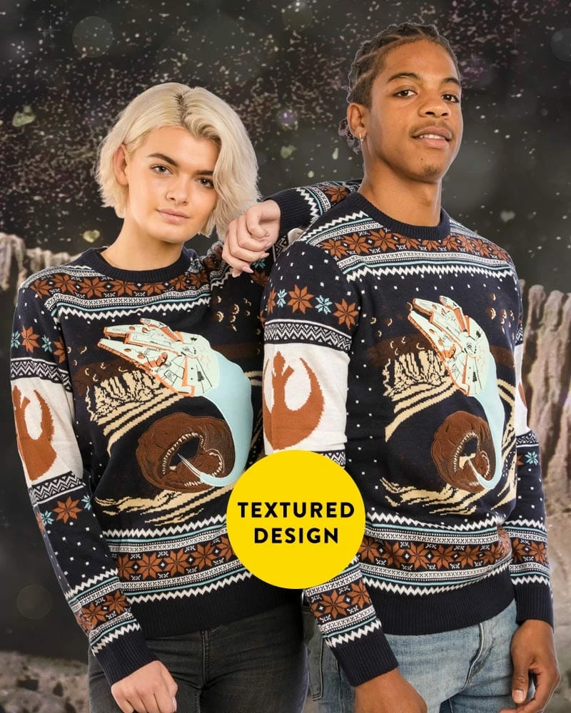 Promo π Star Wars π Christmas Jumper Star Wars: Space Slug Escape Sweater π 2 Star Wars Christmas Jumper Star Wars: Space Slug Escape Sweater