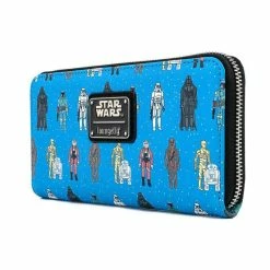 Official Loungefly Star Wars Action Figures AOP Zip Around Wallet