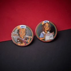Pin Kings Stranger Things Enamel Pin Badge Set 1.3 – Steve And Robin