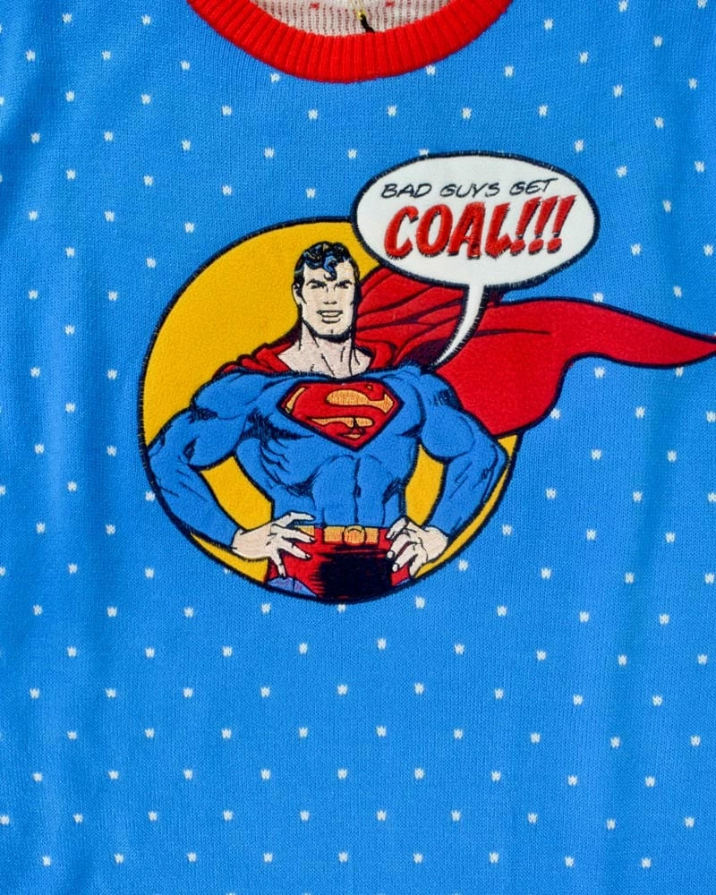 Best Pirce π DC π Christmas Jumper Official Superman 'Bad Guys Get Coal' π Christmas Jumper / Ugly Sweater β 5 DC Christmas Jumper Official Superman 'Bad Guys Get Coal' Christmas Jumper / Ugly Sweater