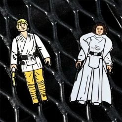 Accessories Pin Kings Star Wars Enamel Pin Badge Set 1.1 - Luke Skywalker And Princess Leia