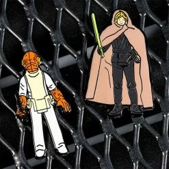 Pin Kings Star Wars Enamel Pin Badge Set 1.26 – Admiral Ackbar And Luke Skywalker (Jedi Knight Outfit) Accessories