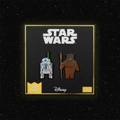 Pin Kings Star Wars Enamel Pin Badge Set 1.42 – R2-D2 (with Pop-up Lightsaber) And Romba
