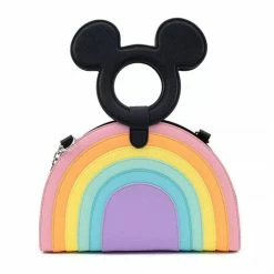 Loungefly Disney Mickey Mouse Pastel Rainbow Crossbody Bag Bags