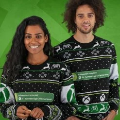 Xbox Christmas Jumper Official Xbox One Achievement Unlocked Christmas Jumper / Ugly Sweater