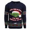 Star Wars Christmas Jumper Official Star Wars Master Yoda Christmas Jumper / Ugly Sweater