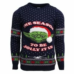 Star Wars Christmas Jumper Official Star Wars Master Yoda Christmas Jumper / Ugly Sweater